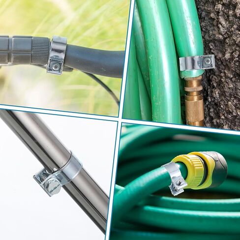 20 Pack 3/8" Hose Clamp Adjustable 9/16"-5/8" (14-16 mm) Worm Gear Hose Clamp Small Fuel Injection Hoses Clamps Gas Line Tube Clamps for Automotive, Garden, Plumbing in Saudi Arabia