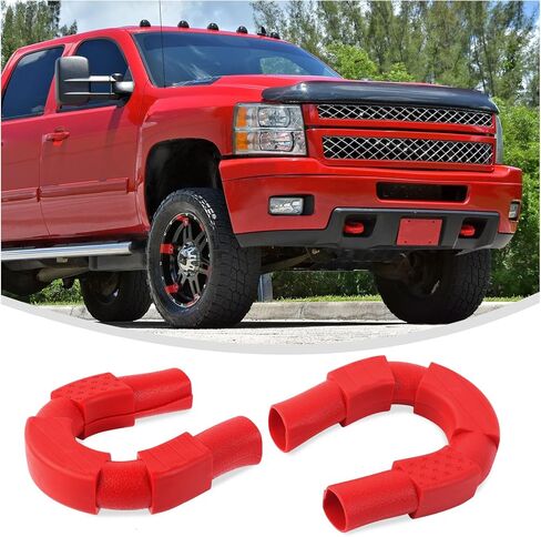 أغطية خطاف السحب من Linskip لـ 2007-2019 Chevy Silverado 2500/3500 HD، واقي كم ممتص الصدمات المطاطي بنمط العلم لسيارة شيفروليه سيلفرادو 2500 3500 الملحقات الخارجية in Saudi Arabia