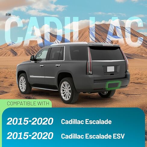 غطاء وصلة المقطورة الخلفية مع مقابض متوافق مع 2015-2020 كاديلاك إسكاليد/ESV لاستبدال 84410295 لوحة غطاء فتحة السحب البلاستيكية (PP+TD20) أسود in Kuwait