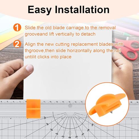 4pcs 157400-1001 Paper Cutter Lades,Paper Trimmer TripleTrack High Profile Blades, Portable Paper Cutter Style I Blade 1968701005 for Cutting and Scoring in Saudi Arabia