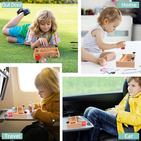Montessori Screwdriver Board Set Lock and Key Toys Kids Tools Nuts and Bolts Montessori Toys for 3 4 5 Year Old Learning Practical Life Materials Fine Motor Skills Occupational Therapy Games in Saudi Arabia