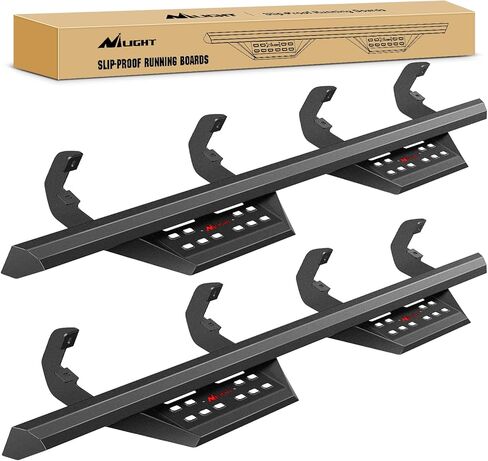 لوحات تشغيل Nilight لـ 2015-2024 Ford F150 2022-2024 F150 Lightning EV 2017-2024 F250 F350 F450 F550 SuperCrew Cab 3.6 بوصة خطوات جانبية منسدلة مطلية بمسحوق أسود، ضمان لمدة عامين in Saudi Arabia