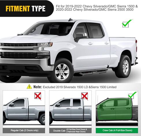 لوحات تشغيل Nilight لـ 2015-2024 Ford F150 2022-2024 F150 Lightning EV 2017-2024 F250 F350 F450 F550 SuperCrew Cab 3.6 بوصة خطوات جانبية منسدلة مطلية بمسحوق أسود، ضمان لمدة عامين in Saudi Arabia