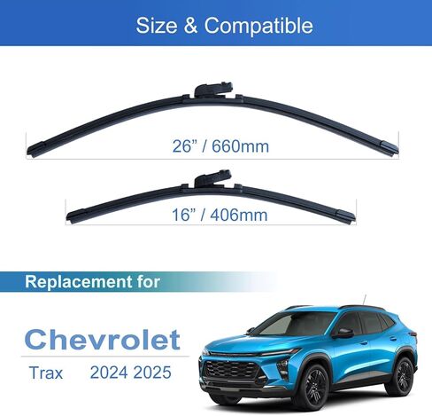 26"+16" Windshield Wiper Blades Replacement for 2025-2024 Chevy Trax, Buick Envista,OEM quality All season Narrow PTB Connector (Pack of 2) in Saudi Arabia