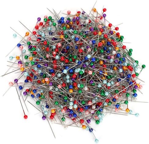 Zerodis Color Sewing Pearl Pin, Pearlized Ball Head Quilting Pins Multicolor Corsage Stick Pin for Household Sewing DIY Patch Work Handmade Quilting and Stationery in Saudi Arabia