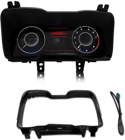 شاشة 12.3 بوصة قمرة القيادة LCD لوحة أجهزة قياس السرعة متوافقة مع مجموعة لوحة القيادة الرقمية للسيارة شيفروليه كامارو 2011-2015 (إطار من ألياف الكربون) in Kuwait