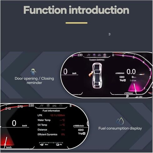 لوحة قيادة Lcd أوتوماتيكية مقاس 12.3 بوصة متوافقة مع BMW 7 Series E65 E66 2004-2008 شاشة عرض الأدوات الرقمية العنقودية Snelheidsmeter in Kuwait