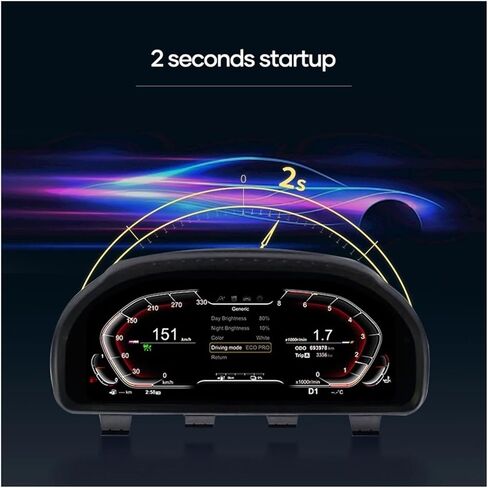 لوحة القيادة LCD للسيارة Linux مقاس 12.3 بوصة متوافقة مع BMW X5 E70 X6 E71 2006-2013 CCC CIC لوحة العدادات الافتراضية عداد السرعة في قمرة القيادة (X5-e70) in Kuwait