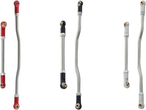 قطعتان من قضبان سحب التوجيه RC قطع غيار إطارات السيارة الزاحفة قطع معدنية مطورة لاستبدال Capra 1.9 UTB، أحمر - (اللون: أحمر، CN) in Saudi Arabia