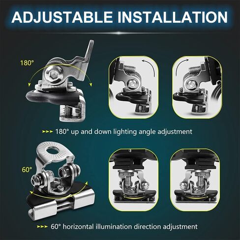 Led Light Bar Mounting Brackets 2Pcs Universal Adjustable Piller Hood Led Work Light Mount Bracket Clamp Holder Bar Pods 304 Stainless Steel for J-eep Truck SUV Off Road Installing Without Drilling in Saudi Arabia