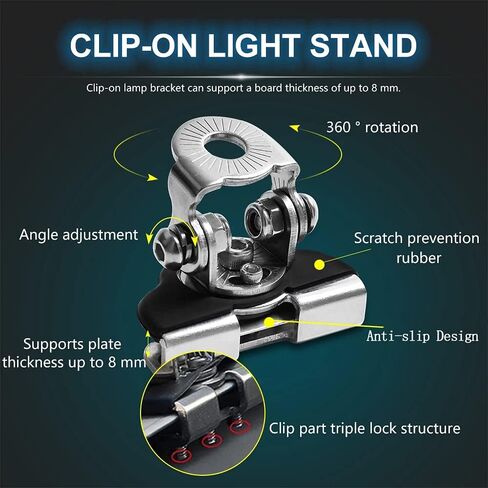 Led Light Bar Mounting Brackets 2Pcs Universal Adjustable Piller Hood Led Work Light Mount Bracket Clamp Holder Bar Pods 304 Stainless Steel for J-eep Truck SUV Off Road Installing Without Drilling in Saudi Arabia