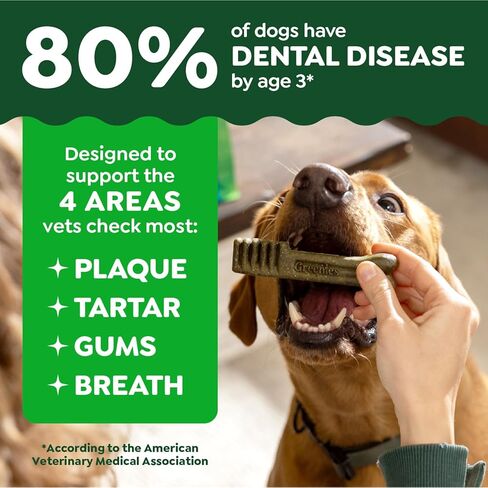 GREENIES Large Natural Dog Dental Care Chews Oral Health Dog Treats Fresh Flavor, 12 oz. Pack (8 Treats) in Saudi Arabia