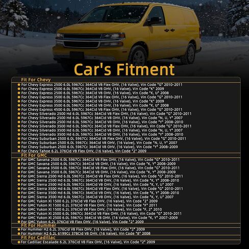 MLS Head Gasket Set with Bolts, for Chevy Express/Silverado/Suburban/Tahoe, for GMC Savana/Sierra/Yukon XL, for Cadillac Escalade, for Hummer H2, 07-11, 6.0/6.2L V8, OE#HS26192PT-5, ES72220, ES72390 in Kuwait