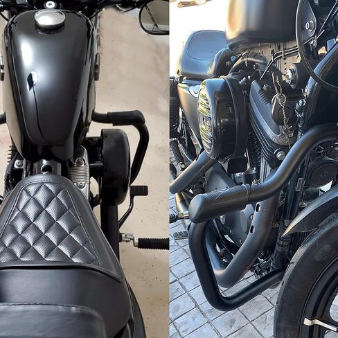 MZS Motorcycle Crash Bar, 1.25" Engine Guard Front Highway Bar Heavy Duty Black Compatible with Sportster XL883 XL1200 883 1200 XL Iron 2004-2022 / XR1200 2008-2013 in Saudi Arabia