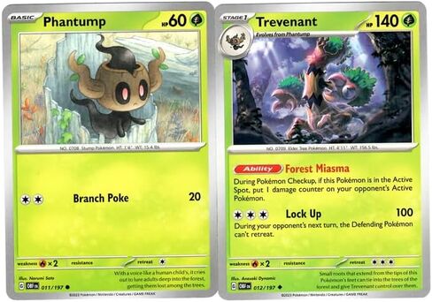 Trevenant 012/197 - مجموعة بطاقات Obsidian Flames - Pokemon Evolution 2 in Saudi Arabia