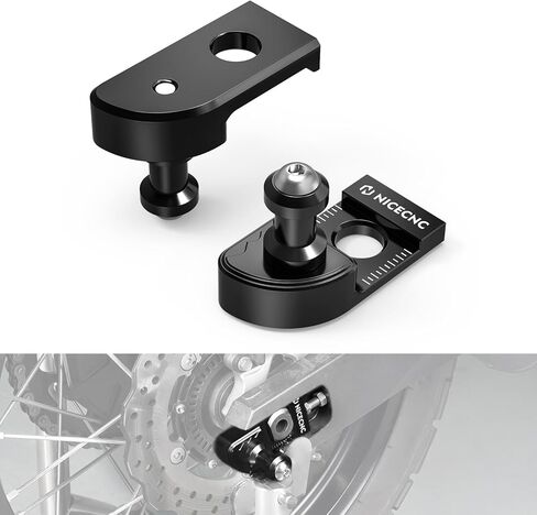 NICECNC Aluminum Chain Adjustment Blocks and Swingarm Support Sliders Compatible with Yamaha Tenere 700 /XTZ 700 2019-2024, Tenere 700 Rally Edition 2020-2024, FJ09 2017, CNC, Anodization, Black in Saudi Arabia