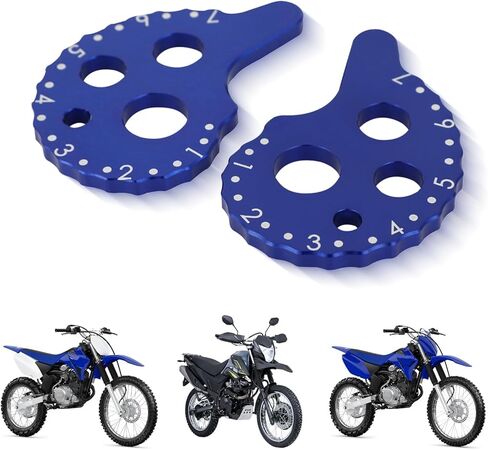 Motorcycle Rear Chain Adjuster Tensioner CNC for TTR 125 TTR125LE 08-09 11-25 TTR125E 05-09 TTR125L 05-08 Dirt Bike Blue in Saudi Arabia