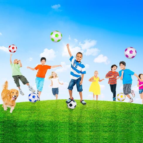 Deekin 6 Pcs Soccer Ball Bulk with Pump Teamwork Outdoor Sport Soccer Ball Bulk Game Training Soccer Ball for School Sport Teen Adult Child in Saudi Arabia