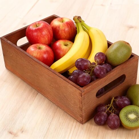 jojofuny Solid Wood Storage Box Small Desktop Organizer Box with Side Handles Multi-Use Wooden Crate Basket for Home Office Sundries Storage in Saudi Arabia