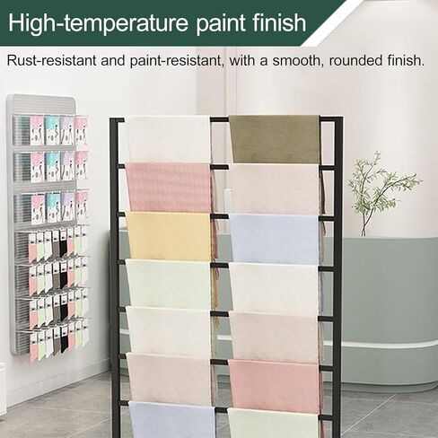 Metal Scarf Display Stand with 360 Swivel Caster Wheels, Commercial Textile Fabric Roll Storage Rack with Adjustable Rod, Belt Shawl Hijab Organizer for Boutique Display(White,100*40*145cm/39*16*57in) in Saudi Arabia