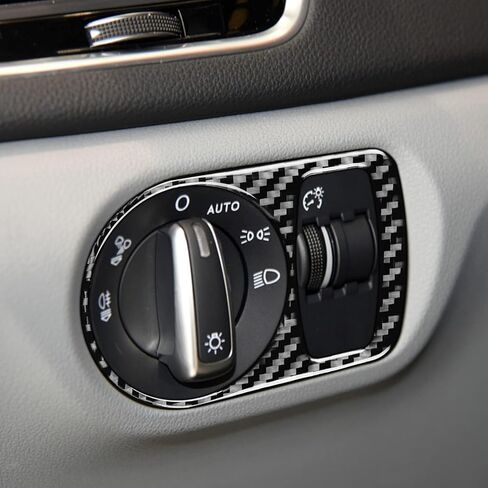Carbon Fiber Car Headlight Switch Panel Sticker for Audi Q3(2013-2018) in Saudi Arabia