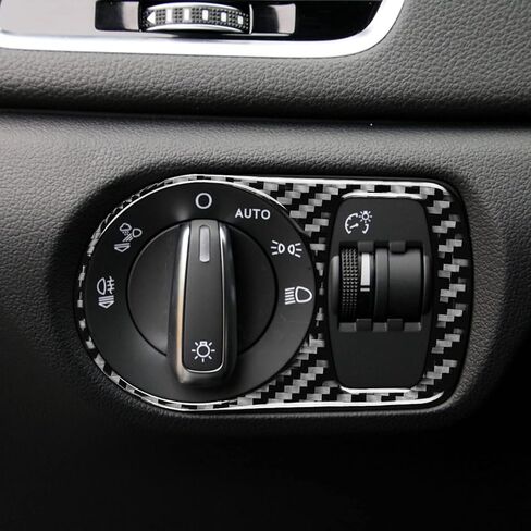 Carbon Fiber Car Headlight Switch Panel Sticker for Audi Q3(2013-2018) in Saudi Arabia
