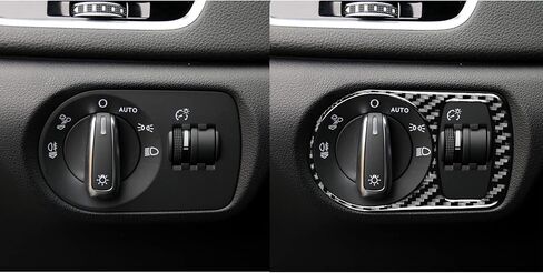 Carbon Fiber Car Headlight Switch Panel Sticker for Audi Q3(2013-2018) in Saudi Arabia