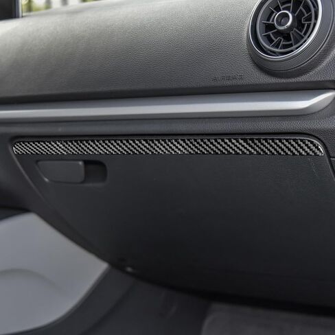 Car Glove Box Carbon Fiber Trim Strip Sticker for Audi A3 S3 RS3 8V(2013-2019) in Saudi Arabia