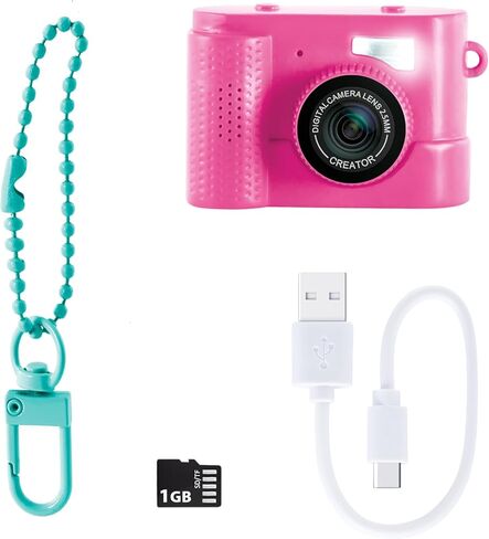 كاميرا رقمية مدمجة لصانع الصور Mini'Cam - وردي؛ قم بالتخصيص باستخدام 6 إطارات و8 مرشحات ألوان مدمجة؛ مدمج؛ تتضمن بطاقة Micro-SD سعة 1 جيجابايت in Kuwait
