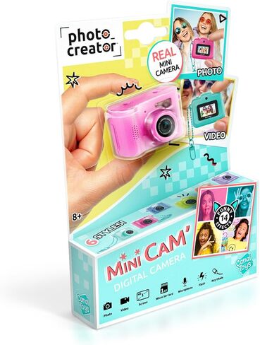 كاميرا رقمية مدمجة لصانع الصور Mini'Cam - وردي؛ قم بالتخصيص باستخدام 6 إطارات و8 مرشحات ألوان مدمجة؛ مدمج؛ تتضمن بطاقة Micro-SD سعة 1 جيجابايت in Kuwait