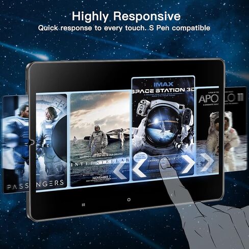 JETech Screen Protector for Samsung Galaxy Tab S9 11-Inch and Galaxy Tab S9 FE 10.9-Inch, with Easy Installation Frame, Tempered Glass Film, HD Clear, 2-Pack in Kuwait