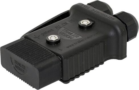 Trailer Vision SB 175 Anderson Connector Cover Assembly - 175 Amp Anderson Plugs Protective Mount with LED 2-Pole Quick Connect 2-1/0 AWG - RV, Caravans, Trucks, Trailers, Battery Boxes 175A Black in Saudi Arabia