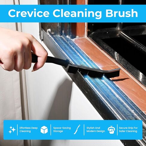 7Pcs Crevice Cleaning Brush, Gap Brush for Cleaning Hard Bristle Cleaning Tools for Baseboard Mesh Screen Sliding Door Track, Bathroom, Shower, Window, Household Use Scrub Brushes for Deep Cleaning in Saudi Arabia