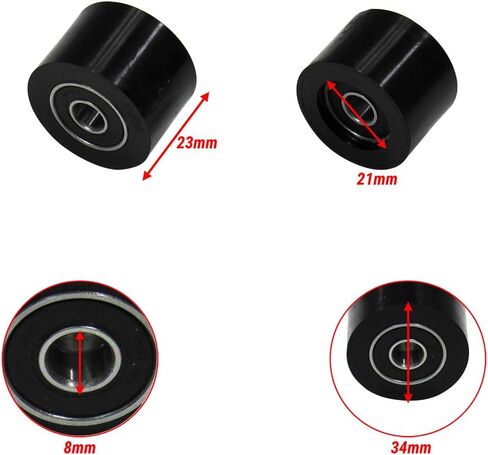 Outlaw Racing OR3081Bk Chain Roller Guide 34X23mm Black Cr250R CRF250X Trx450R in Saudi Arabia