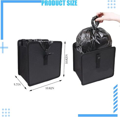 Car Trash Can, Foldable Hanging Multipurpose Vehicle Garbage Bag for Seat Console, Waterproof Collapsible Auto Interior Trash Bin Storage Organizer, Universal for Truck SUV RV (Small) in Saudi Arabia