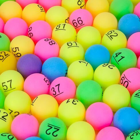 SelfTek 100Pcs Numbered Table Tennis Balls Beer PingPong Balls 40mm Raffle Balls Lottery Balls Printed with Numbers for Party Games (No. 1-100) in Saudi Arabia