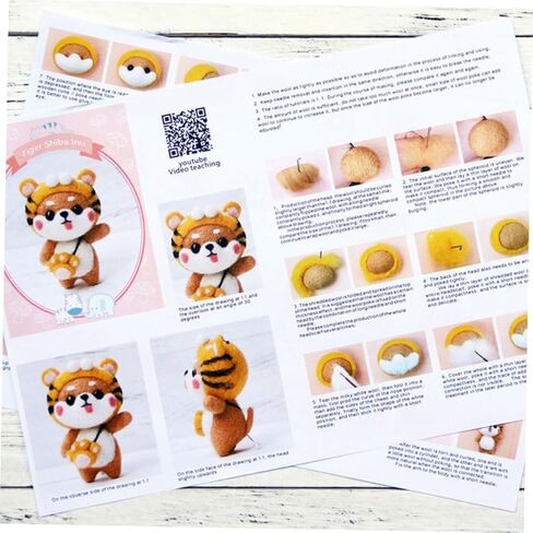 Cartoon Dog DIY Art Craft Kit Punch Needle Felting Soft Making Supplies Craft Supplies for Family Activity in Saudi Arabia