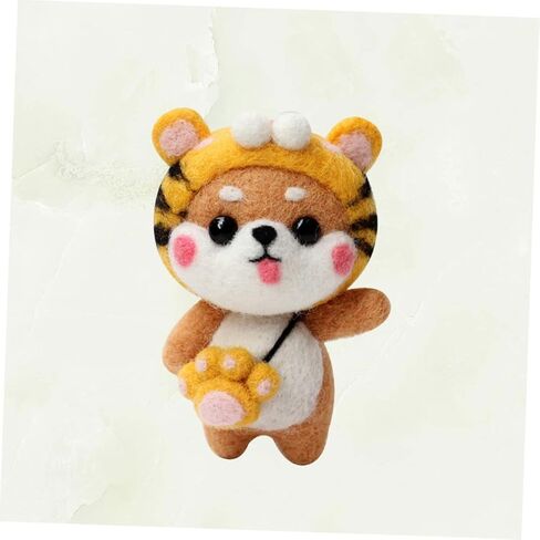 Cartoon Dog DIY Art Craft Kit Punch Needle Felting Soft Making Supplies Craft Supplies for Family Activity in Saudi Arabia