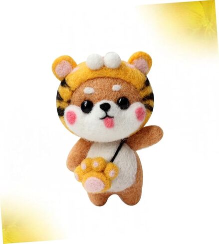 Cartoon Dog DIY Art Craft Kit Punch Needle Felting Soft Making Supplies Craft Supplies for Family Activity in Saudi Arabia