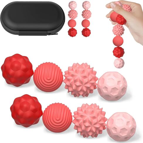 Soft Silicone Magnetic Balls Fidget Toys for Adults and Teens，8PCS Sensory Stress Relief Toys ，Fidget Magnet Balls Desk Toy for Office Stress Anxiety Relie (8pcs Pink) in Saudi Arabia