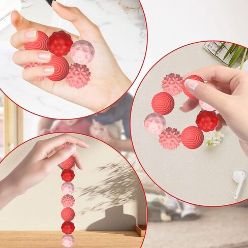 Soft Silicone Magnetic Balls Fidget Toys for Adults and Teens，8PCS Sensory Stress Relief Toys ，Fidget Magnet Balls Desk Toy for Office Stress Anxiety Relie (8pcs Pink) in Saudi Arabia