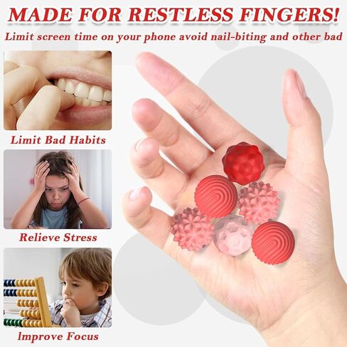 Soft Silicone Magnetic Balls Fidget Toys for Adults and Teens，8PCS Sensory Stress Relief Toys ，Fidget Magnet Balls Desk Toy for Office Stress Anxiety Relie (8pcs Pink) in Saudi Arabia