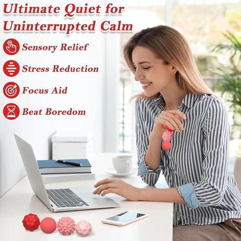 Soft Silicone Magnetic Balls Fidget Toys for Adults and Teens，8PCS Sensory Stress Relief Toys ，Fidget Magnet Balls Desk Toy for Office Stress Anxiety Relie (8pcs Pink) in Saudi Arabia