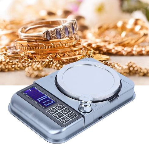 Digital Jewelry Scale, 1000g/0.01g Mini Gram Scale, with Stainless Steel Panel Electronic Jewelry Scale, 8.1 x 5.2 x 1.6 inches in Saudi Arabia