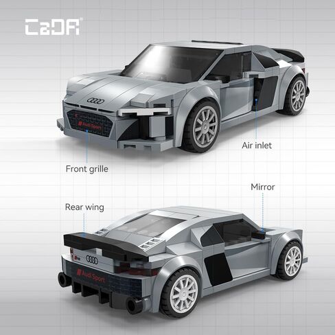 CaDA C55034W Shelby GT 350H Mustang Black Supercar نموذج مكعبات البناء، 285 قطعة، مقياس 1:24، لعبة قابلة للجمع للبالغين in Kuwait