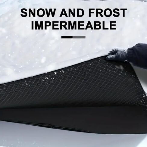 1PC Car Windshield Snow Cover Heavy Duty Oxford Cloth with Reflective Edging Easy Install Universal Shield for Ice Frost, Green in Saudi Arabia