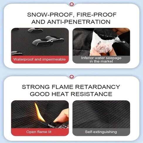 1PC Car Windshield Snow Cover Heavy Duty Oxford Cloth with Reflective Edging Easy Install Universal Shield for Ice Frost, Green in Saudi Arabia