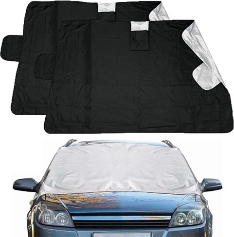 ويذر فورس 360، غطاء ثلجي مناسب لجميع الأحوال الجوية، واقي للزجاج الأمامي ويذر فورس، غطاء مقاوم للماء ومضاد للثلج لأي سيارة (قطعة واحدة) in Kuwait