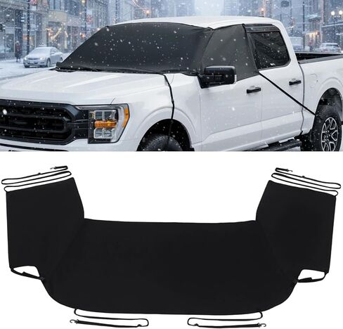 غطاء ثلجي للزجاج الأمامي من Tallew لشاحنة كاملة الحجم متوافق مع Ford F150 F250، متوافق مع ذاكرة الوصول العشوائي للثلج والثلج in Kuwait