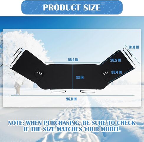 Tallew Windshield Snow Cover for Full-Size Truck Compatible with Ford F150 F250, Compatible with Ram for Ice and Snow in Saudi Arabia